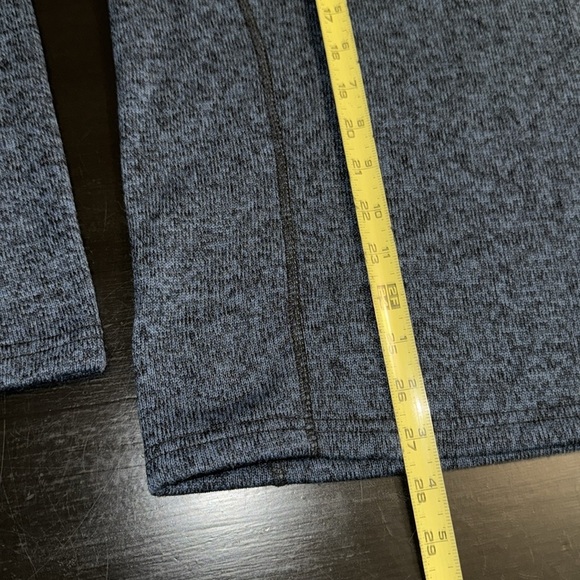 Eddie Bauer Men's Heathered Blue Zip-Up Sweater - Picture 4 of 6